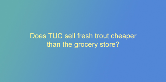 Does TUC sell fresh trout cheaper than the grocery store?